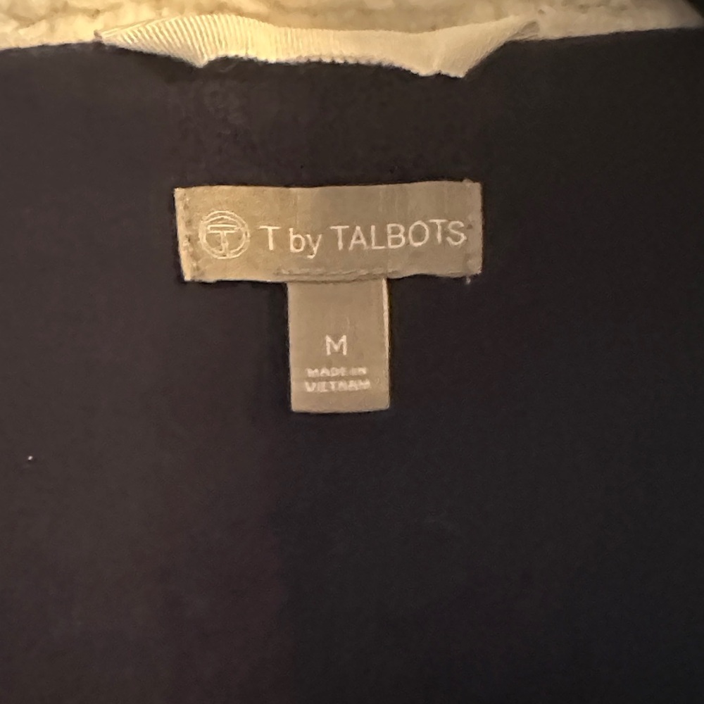 Talbots Navy Fleece Vest - Picture 2 of 2
